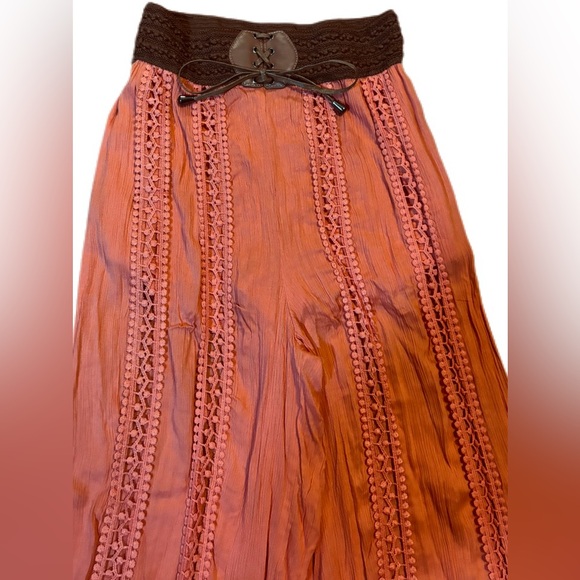 Truth by Republic Wide Leg Pants EUC Size Medium | Boho Prairie Hippie Viscose - Picture 8 of 15